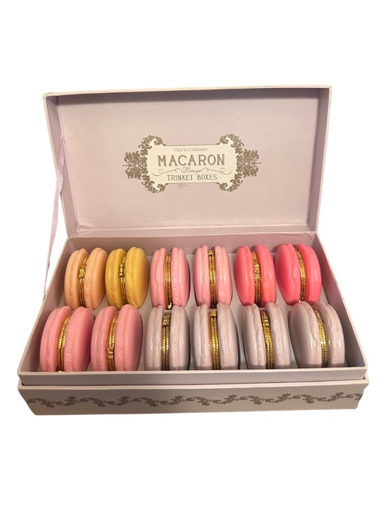 Two's Company Other - NEW Two's Company Assorted Color Macaron Trinket Boxes - Set of 12